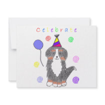Bernese Mountain Dog Celebrate Invite