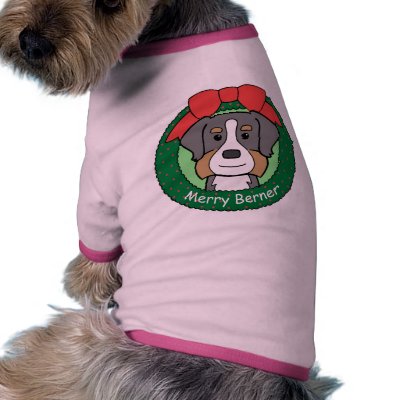 Bernese Mountain Dog Christmas Pet Clothes by dogcartoons