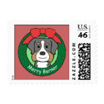Bernese Mountain Dog Christmas postage