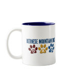 BERNESE MOUNTAIN DOG Dad PAW PRINT Coffee Mugs
