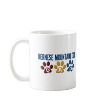 BERNESE MOUNTAIN DOG Dad PAW PRINT Coffee Mugs