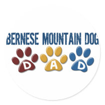 BERNESE MOUNTAIN DOG Dad PAW PRINT Sticker