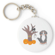 Bernese Mountain Dog Fall Keychain