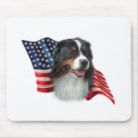 Bernese Mountain Dog Flag Mouse Mats