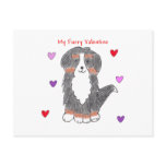 Bernese Mountain Dog Furry Valentine Postcards