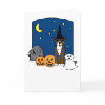 Bernese Mountain Dog Halloween Card