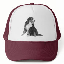 bernese mountain dog mesh hat