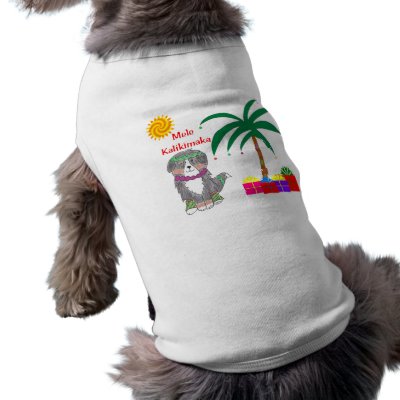 Bernese Mountain Dog Hawaiian Christmas Dog Tee Shirt by giftsjustforuholiday