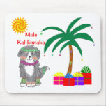 Bernese Mountain Dog Hawaiian Christmas Mouse Pads