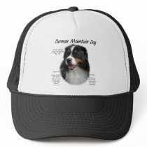 Bernese Mountain Dog History Design Trucker Hats