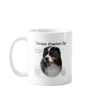 Bernese Mountain Dog History Design Mug by GreyWolfCreation