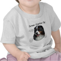 Bernese Mountain Dog History Design Tee Shirt