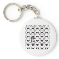 Bernese Mountain Dog in the Sheep Key Chain