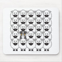 Bernese Mountain Dog in the Sheep Mouse Pads