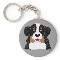 Bernese Mountain Dog Keychain