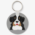 Bernese Mountain Dog Keychain