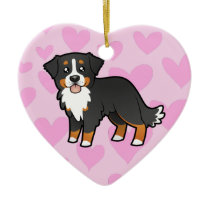 Bernese Mountain Dog Love Christmas Ornaments