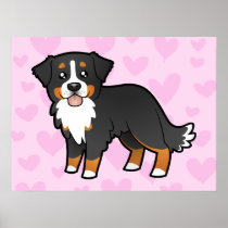 Bernese Mountain Dog Love Poster