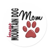 Bernese Mountain Dog Mom 2 Round Stickers