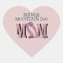 Bernese Mountain Dog MOM Heart Sticker