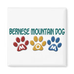 BERNESE MOUNTAIN DOG MOM Paw Print Fridge Magnets