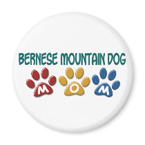 BERNESE MOUNTAIN DOG MOM Paw Print Refrigerator Magnet