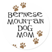 Bernese Mountain Dog Mom Round Stickers