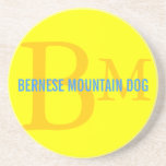 Bernese Mountain Dog Monogram Beverage Coaster