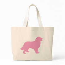 Bernese Mountain Dog (pink silhouette) Tote Bag