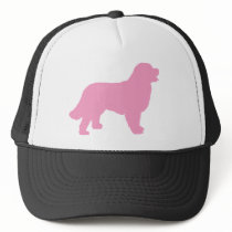 Bernese Mountain Dog (pink silhouette) Trucker Hats