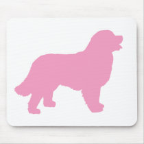 Bernese Mountain Dog (pink silhouette) Mouse Pads