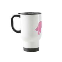 Bernese Mountain Dog (pink silhouette) Coffee Mugs