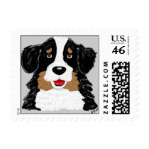 Bernese Mountain Dog Postage Stamp