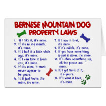 BERNESE MOUNTAIN DOG Property Laws 2 Card