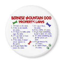 BERNESE MOUNTAIN DOG Property Laws 2 Refrigerator Magnets