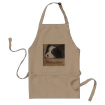 Bernese Mountain Dog Puppy - Thinking of you aprons by Cantomax Bernese Mountain Dog Puppy - Thinking of you aprons