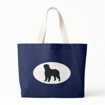 Bernese Mountain Dog Silhouette Canvas Bags