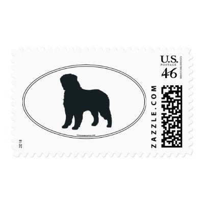 Bernese Mountain Dog Silhouette Stamps by dogwiregifts