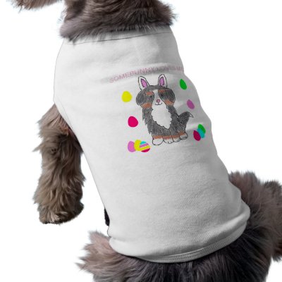 Bernese Mountain Dog Somebunny Loves Me Dog T Shirt by giftsjustforuholiday