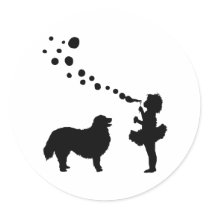 Bernese Mountain Dog Round Stickers