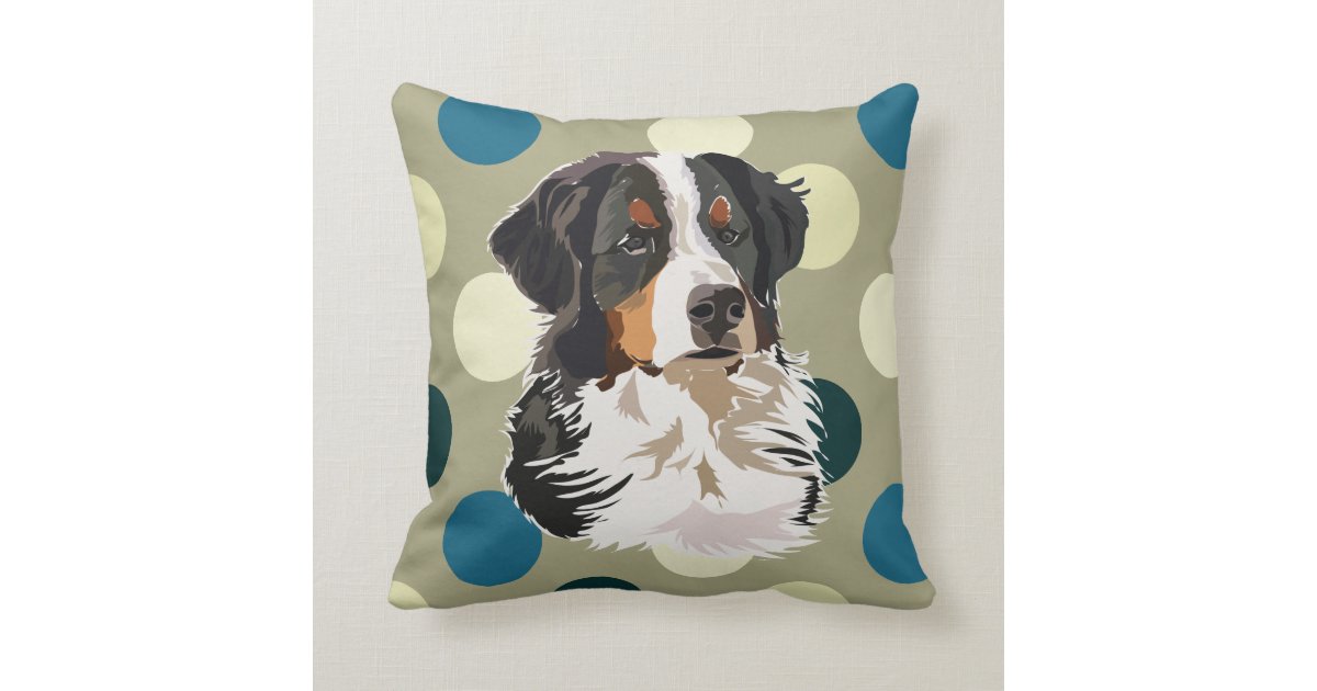 Bernese Mountain Dog Throw Pillow Zazzle