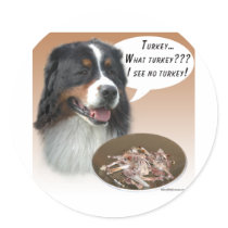 Bernese Mountain Dog Turkey Sticker