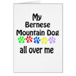 Bernese Mountain Dog Walks Design Greeting Card