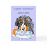 Bernese Mt Dog Birthday CUSTOMIZE Greeting Cards