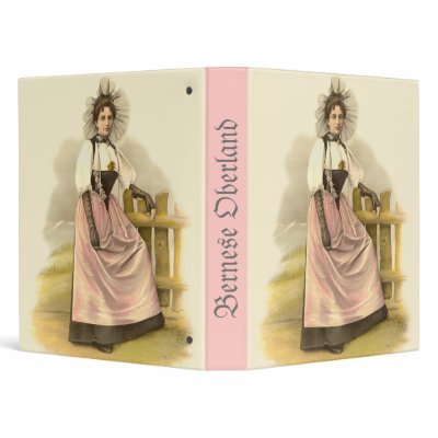 Bernese Oberland Traditional Swiss Costume Tracht Vinyl Binders by AntiqueImages