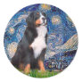 Bernese - Starry Night Round Stickers