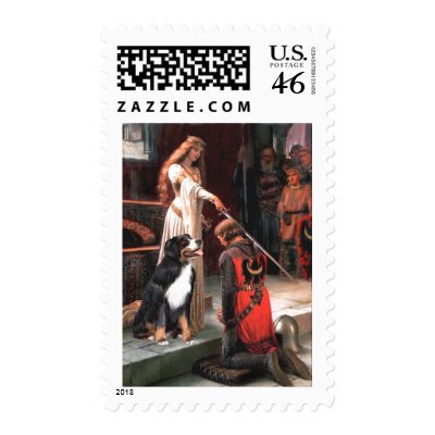 Bernese - The Accolade Postage Stamp by masterpiecedogs