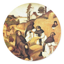 Bernhard Altar Scenes From The Life Of Saint Berna Round Sticker