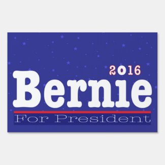 Bernie Sanders 2016 Blue Stars Sign