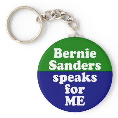 Bernie Sanders Speaks for Me Keychain by irregulargoods